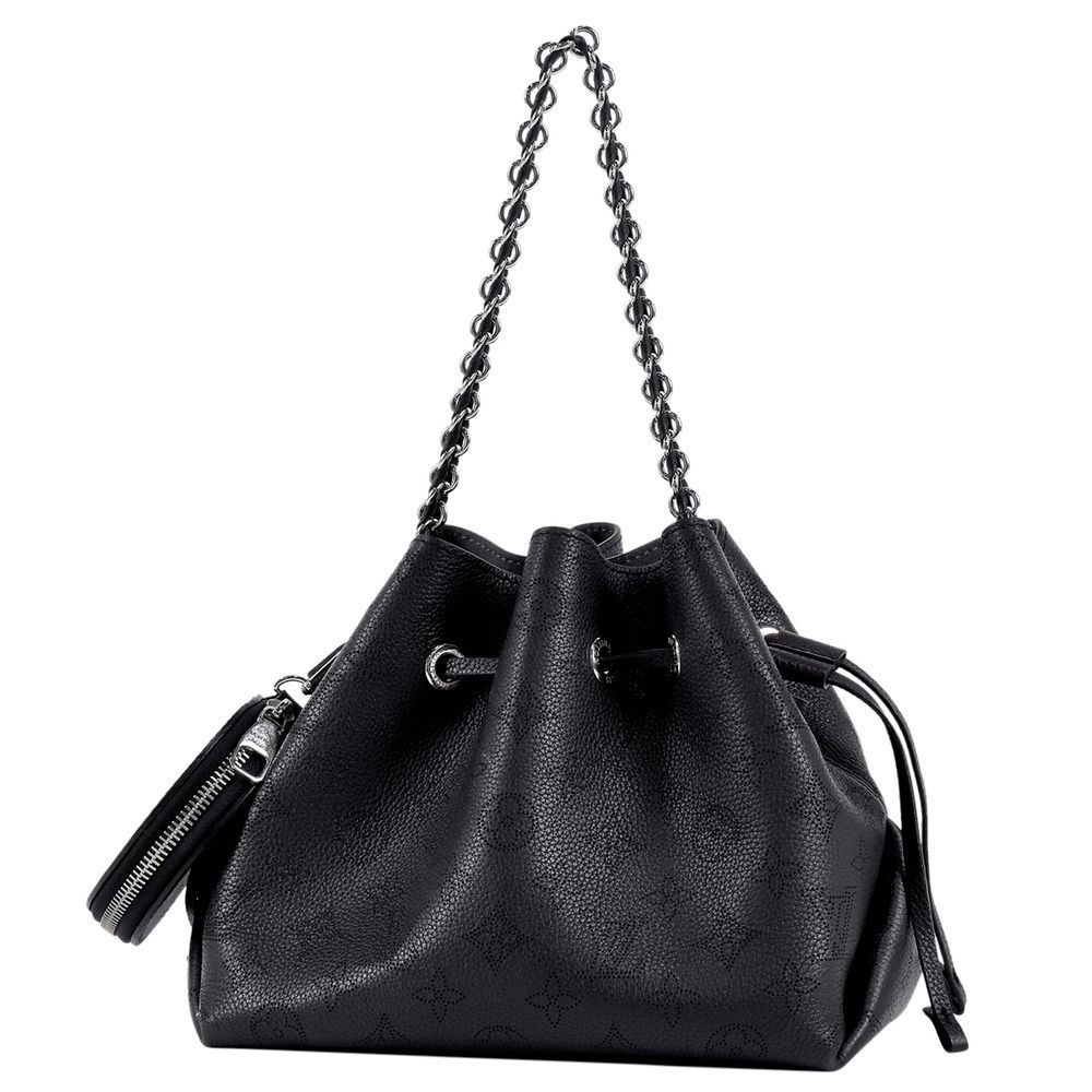Louis Vuitton Shoulder Bag Punching Monogram Mahina Noir Black - Picture 2 of 14